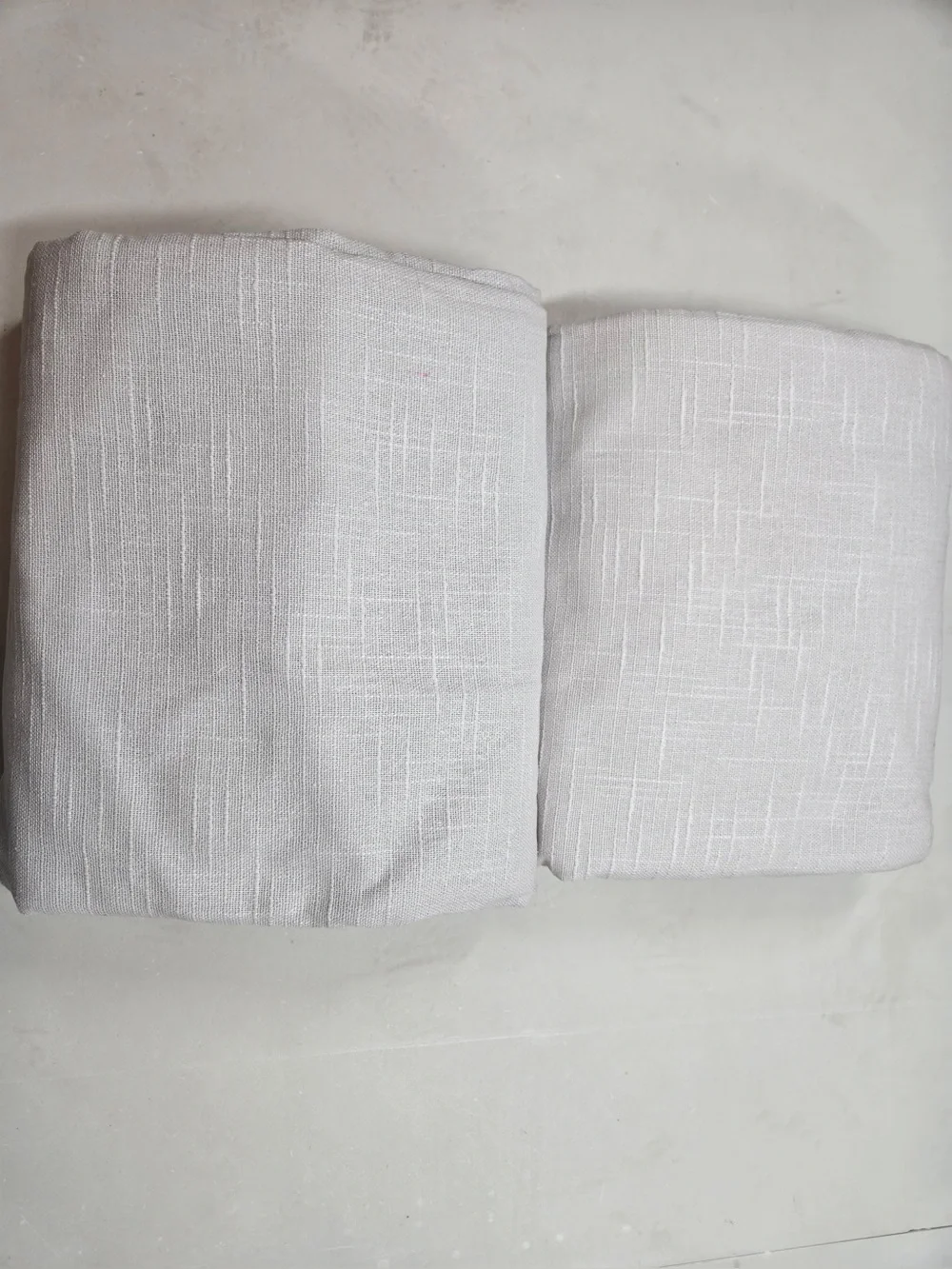 QUINCE Set Of 2 48x96 Cotton Slub Blackout Curtains Cloud 0739